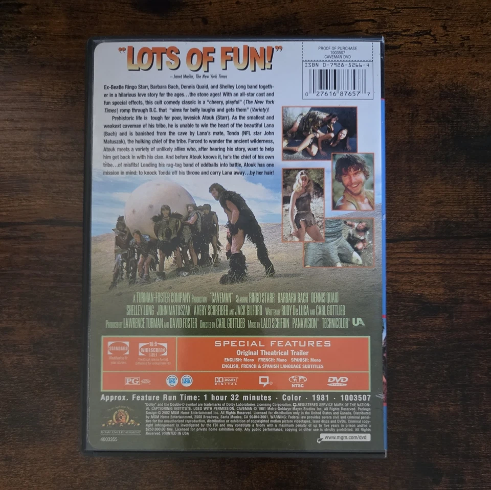 Caveman (DVD, 2002)  - Image 3 of 3