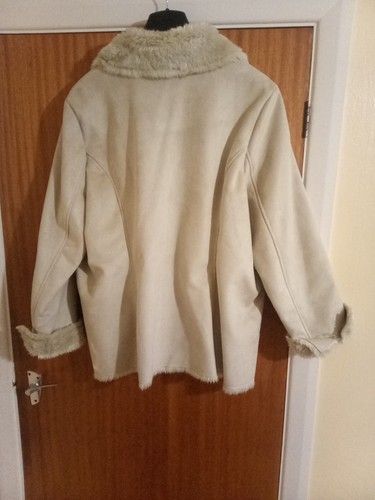 Maine Suede Fur Lined Jacket Size 20 - Picture 3 of 7