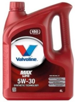 For VALVOLINE OLEJE 872368 VALVOLINE MAXLIFE C3 5W30 4L