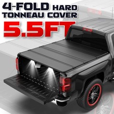 5.5 Ft Hard Cover 4-fold For Ford F150 F-150 Truck Bed 2015-2025 2026 Aluminium 5.5 Ft Hard Cover 4-fold For Ford F150 F-150 Truck Bed 2015-2025 2026 Aluminium