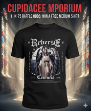 1- Reverse. ANGEL APPAREL. Medium Unisex Tee-Shirt & Raffle
