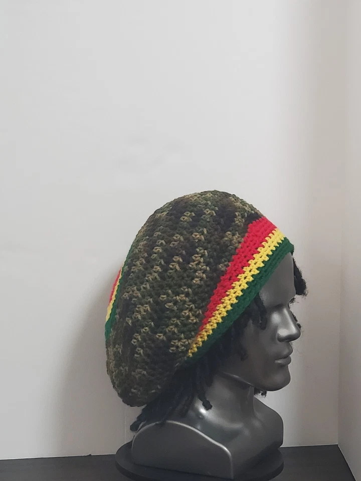 Boina Tam Sombrero Rasta Hippie Dreads Gorro Reggae Gorra Rastas Slouchy Talla Única Foto 2 de 4