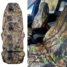 2Pcs Front Waterproof Seat Covers Camouflage Universal Car Protector for Hunting