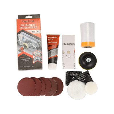 VISBELLA DIY Headlight Restoration kit Car Lamp Lens Cleaning Tools Heavy Duty L