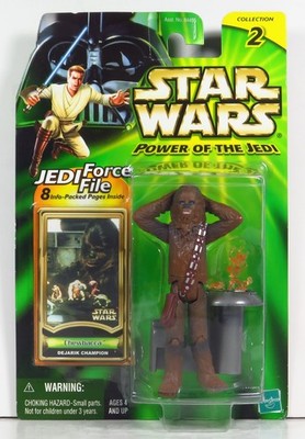 Hasbro Star Wars Power of the Jedi Force File Chewbacca Dejarik Champion Wookie