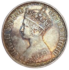 1852 - Gothic Florin, beautiful Toned, Grade AU