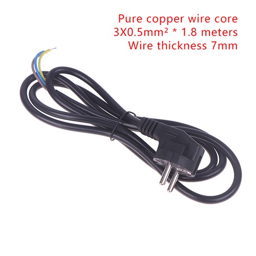 1Pcs 1.5/1.8M EU Plug Power Cable 3Pin 0.75/0.5/1.0/1.5/2.5 Copper Power Wire FD - Afbeelding 15 van 22