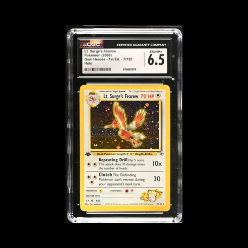 Lt. Surge's Fearow (1st Edition) graded CGC 6.5 for sale on eBay