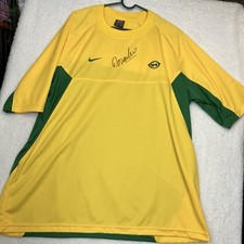 Nike R9 Ronaldo Vintage Brazil Training Jersey Size XXL Yellow Green