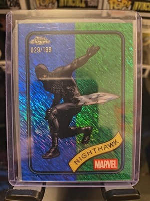2025 Topps Chrome Blue and Green Shimmer /199 Nighthawk #20