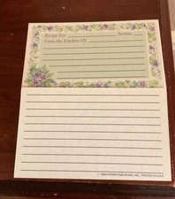 39 Vintage Recipe Cards Lined front & back 19...