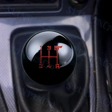 5 Speed Fuckin' Fast Round Ball BLACK Gear Shift Knob Lever M8 M10 M12 Thread X1