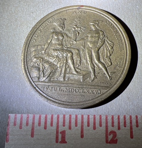 To Peace and Commerce (B1C-9) United States 1776 (JSF6) Bronze Medallion Dupre - Picture 1 of 2