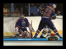  1991 Grant Fuhr 258 Oilers 31 Topps Hockey Sports Trading Card TC