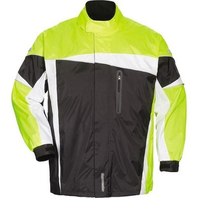 Tour Master Defender 2.0 Hi-Viz 2-Piece Rain Suit | Black/Hi-Viz/White