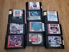 Vintage Sega Genesis FOOTBALL Sports Game LOT 10 Games NFL CLUB MADDEN COLLEGE
