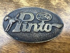 Vintage 1976 Ford Pinto Car Belt Buckle Oval Old Gold Antique Finish 737 3.5 Vintage 1976 Ford Pinto Car Belt Buckle Oval Old Gold Antique Finish 737 3.5