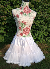 Circle Skirt 2 Petticoat Short Crinoline Womens Med Square Dance