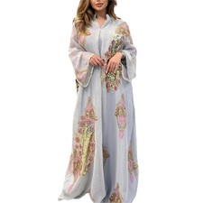 Muslims Dress Full Cover Dress Embroidered Dress for Evening Party