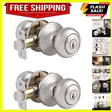 Entry Door Knobs with Lock, Keyed Alike Door Knobs for Interior Exterior Door...