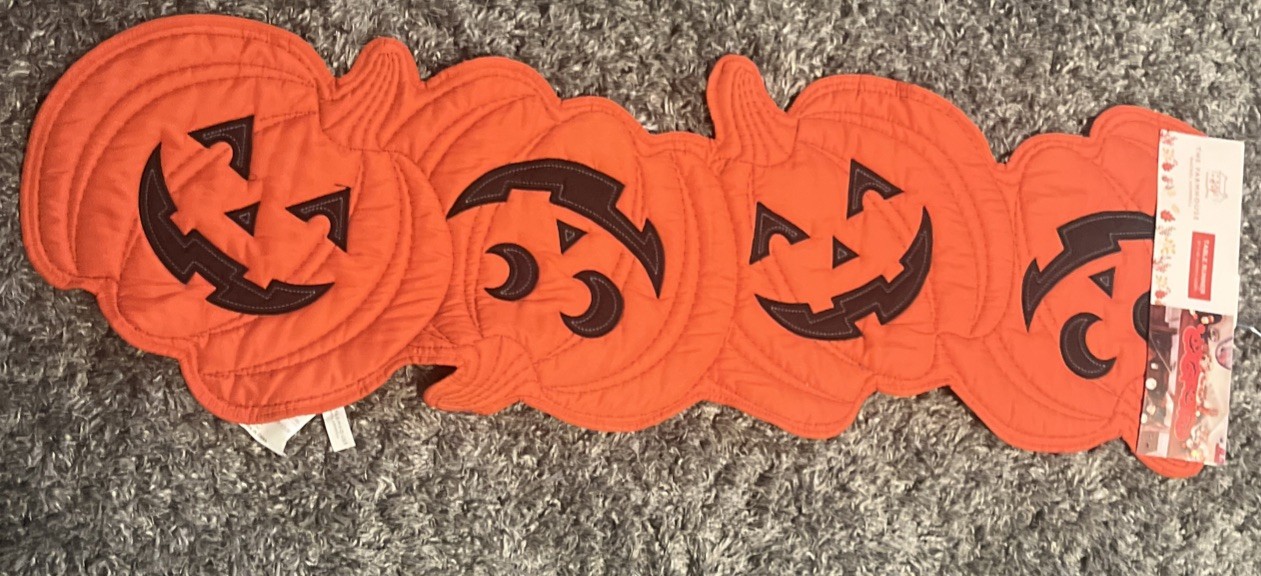 Rachel Ashwell 16x48 Quilted Pumpkin REVERSIBLE Farmhouse Collection Tabletop