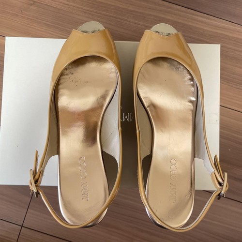 Jimmy Choo Wedge Sandalss Open Toe Back-lace Size 37 US About7 For Women - Picture 19 of 24