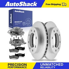 Front Brake Rotors Premium Ceramic Pads Hubs for 2004-2005 GMC Savana 2500