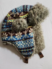 Mad Bomber Trapper Hat Ear Flaps Chinstrap Winter Snow Sweater Knit Cap Hat OS