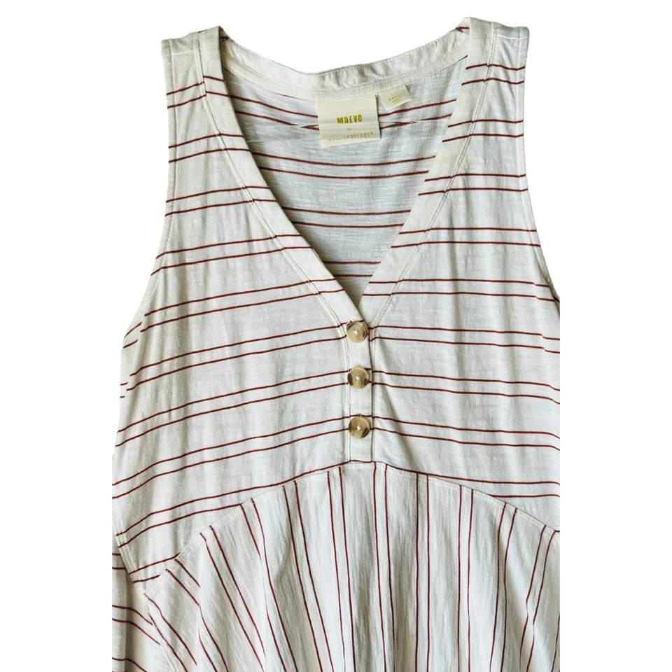 Top túnica a rayas Maeve Alayne pequeño boho indie capas Lagenlook Anthropologie Foto 2 de 4