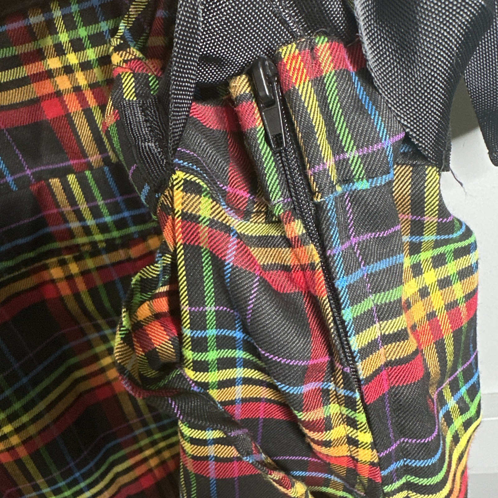 Hot Topic Women’s Rainbow Grid Pattern Utility sh… - image 10