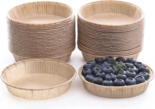 50pcs Paper Mini Tart Pans for Baking, mini pie tins 4Inch Pie Pans,... 