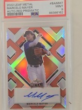 2022 Leaf Metal MARCELO MAYER RC Auto Color Match Red Prismatic #/3 PSA 9 POP 1