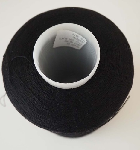 20/2 Astra Mercerized Cotton Yarn on Cone Black - Picture 2 of 4
