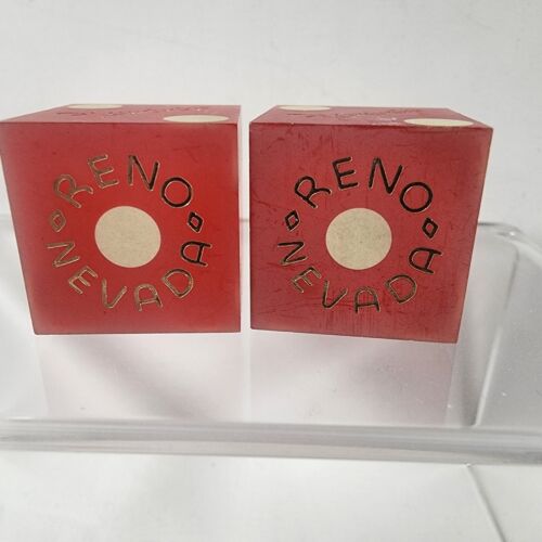 Flamingo Hotel And Casino Reno Nevada Dice Pair Of 2 Matching Numbers #561 - Picture 2 of 6