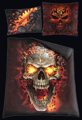 Totenkopf Doppel Bettwasche Skull Blast Gothic Bettzeug Schlafzimmer Ebay