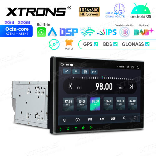 10.1" Android 13 Car Play GPS Stereo DVD Radio Double 2 DIN Navi 32GB Universal - Picture 1 of 15