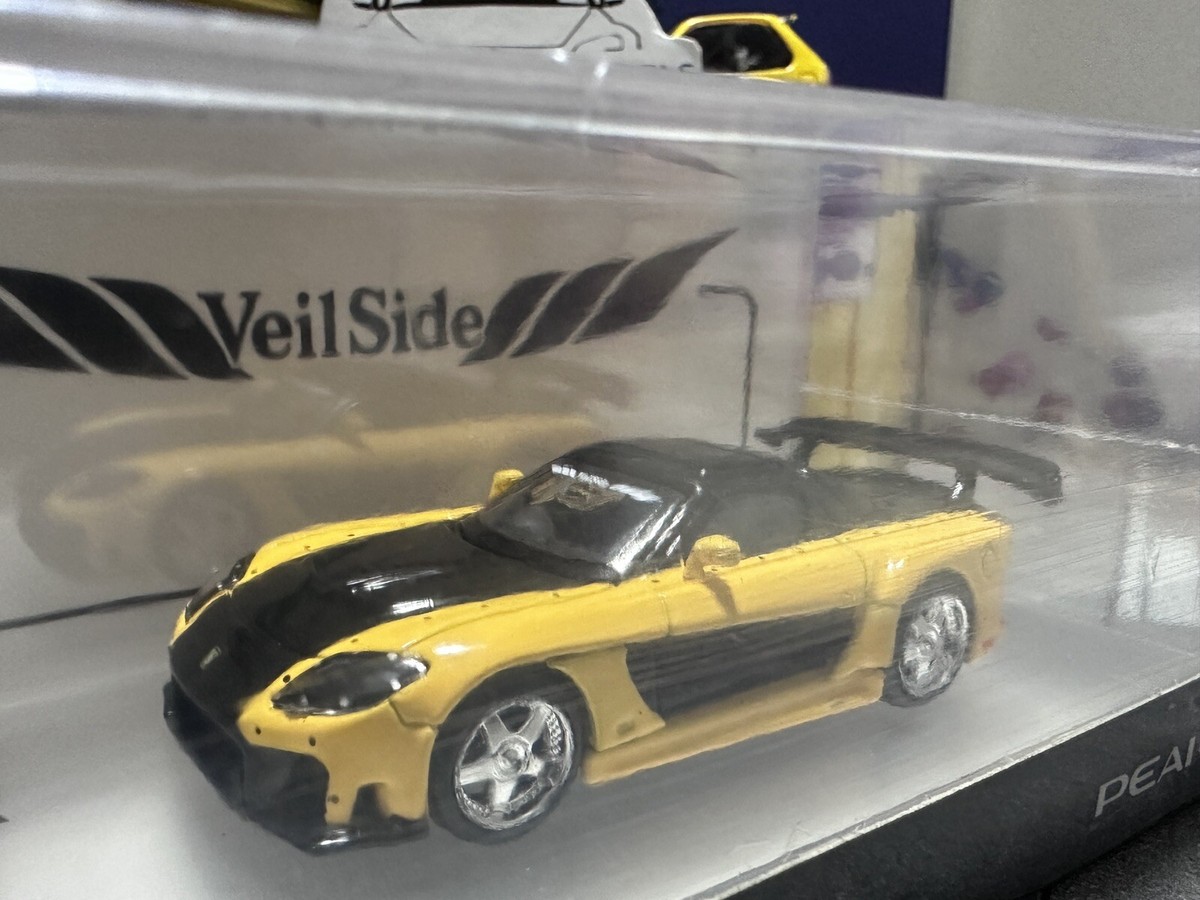 Peako 1/64 Mazda RX-7 Veilside Fortune 7 Yellow / Black Fast