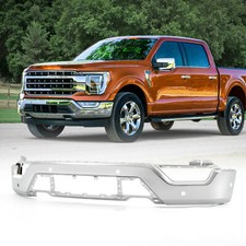 NEW Chrome Front Bumper Face Bar W 6 Holes For 2021-2023 Ford F-150 King Ranch