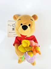 Disney Bean Bag Plush 8" Winnie the Pooh "Flower Pooh" Disney Store NEW W TAGS
