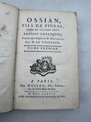 OSSIAN / fils de Fingal, Barde du troisième siècle : Poésies galliques / 1777.EO - Imagen 5 de 23