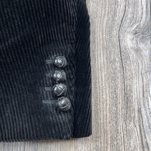 Giacca blazer cappotto sportivo vintage Polo Ralph Lauren velluto a coste nero 3 bottoni 42L - Foto 5 di 15