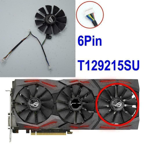 Cooler Fan For ASUS Strix GTX 1060 OC 1070 1080 GTX 1080Ti RX 480 T129215SU 87MM - Picture 13 of 23