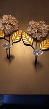 Vintage Pier 1 Imports Gold Floral Metal Robe Hooks 10 in.