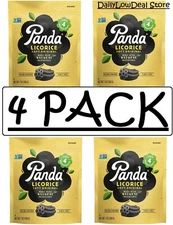 4 PACK - Panda Licorice Soft Black Licorice 7 oz (Total 28 oz) FRESH!!