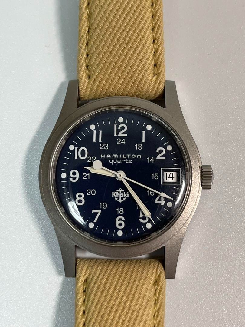 ハミルトンカーキ9797 クウォーツ ネイビー 【公式通販】