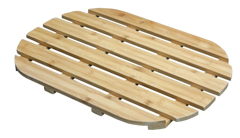 New Bamboo Wood Wooden Slatted Duck Board Rectangular Bathroom Bath Shower Mat eBay