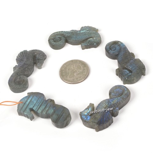Natural Carved Labradorite Animal Pendant Stone Amulet Bead Jewelry Making DIY - Picture 11 of 25