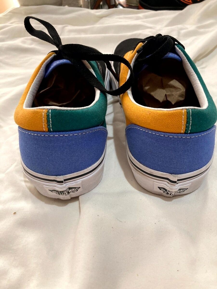 Vans Era Color Block Black Green Yellow Pink Skate Shoes Vans Era Color Block Black Green Yellow Pink Skate Shoes