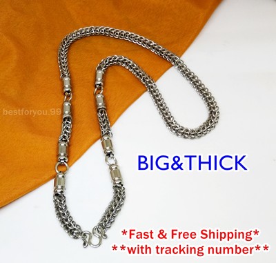 BIG 5 HOOK THAI BUDDHIST AMULET PENDANTS 28/" STAINLESS STEEL NECKLACE CHAIN 10MM