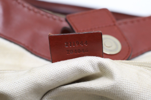 GUCCI Sukey Tote Bag GG Beige Canvas & Red Leather Lining/Handle Good Condition - Picture 19 of 23